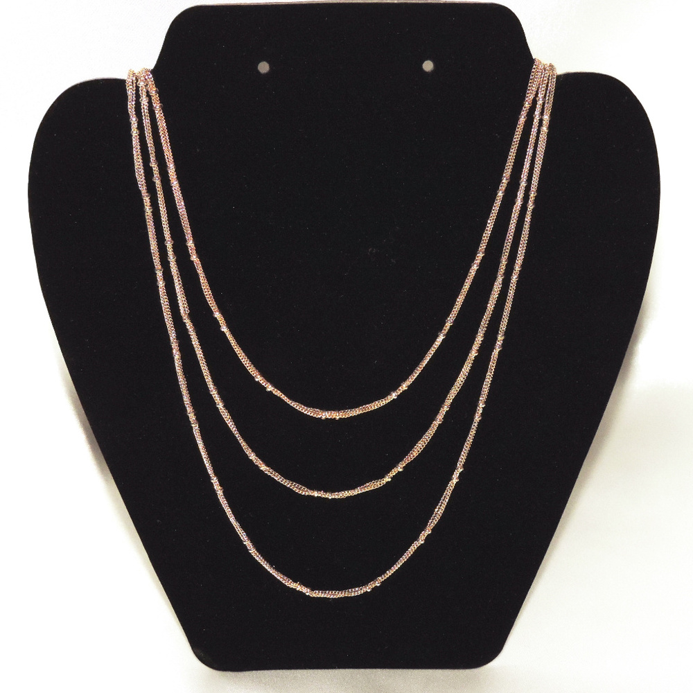 Trifari goldtone stranded necklace